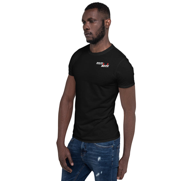 Short-Sleeve Unisex T-Shirt | Polite Moose Left Chest