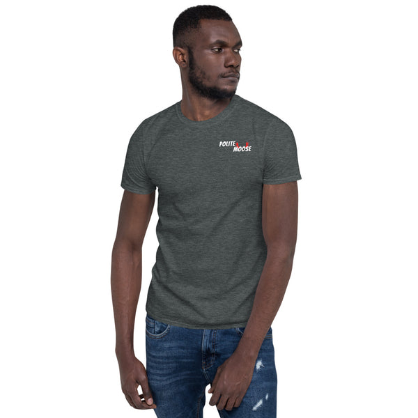 Short-Sleeve Unisex T-Shirt | Polite Moose Left Chest