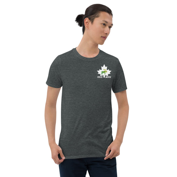 Short-Sleeve Unisex T-Shirt | Polite Moose Maple Light Left Chest