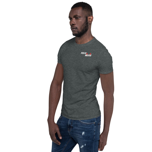 Short-Sleeve Unisex T-Shirt | Polite Moose Left Chest