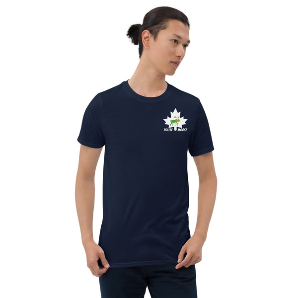 Short-Sleeve Unisex T-Shirt | Polite Moose Maple Light Left Chest