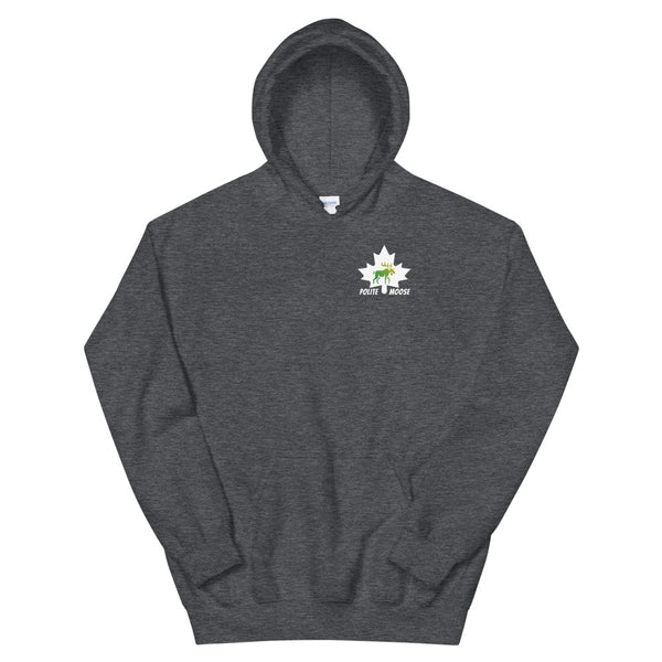 Unisex Hoodie | Polite Moose Maple Left Chest