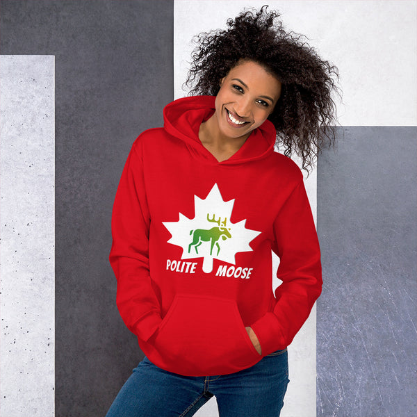 Unisex Hoodie | Polite Moose Maple Front