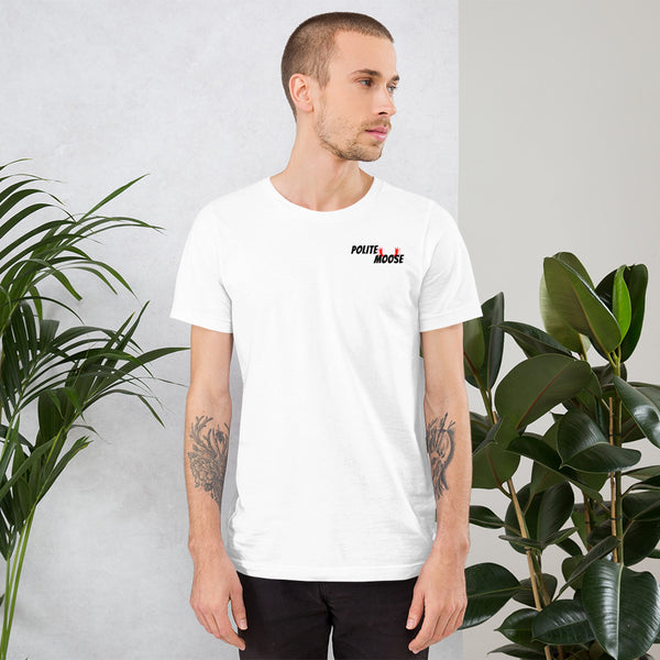 Short-Sleeve Unisex T-Shirt | Polite Moose Left Chest